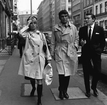 French actress Brigitte Bardot walks down a London street