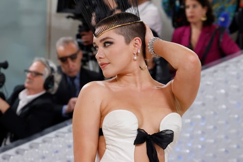 Florence Pugh debuted a shaved head at the Met Gala in 2023. Her grown-out buzz cut is now platinum ...