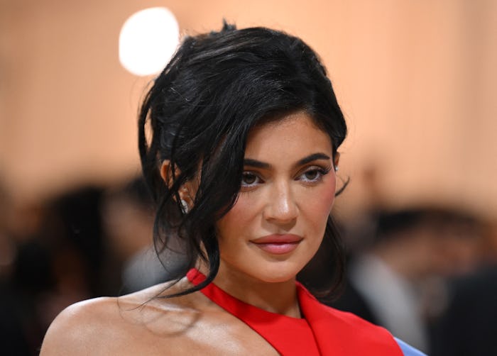 US socialite Kylie Jenner arrives for the 2023 Met Gala at the Metropolitan Museum of Art on May 1, ...