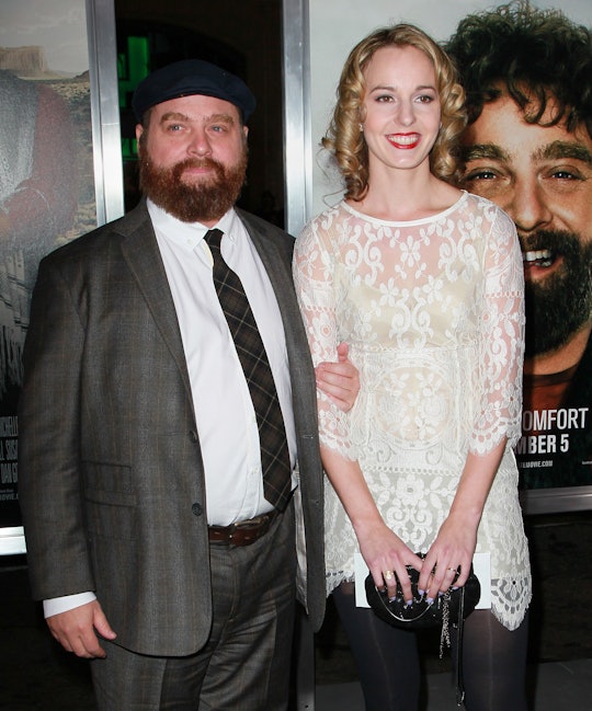 LOS ANGELES, CA - OCTOBER 28:  Actor Zach Galifianakis (L) and Growing Voices co-founder Quinn Lundb...