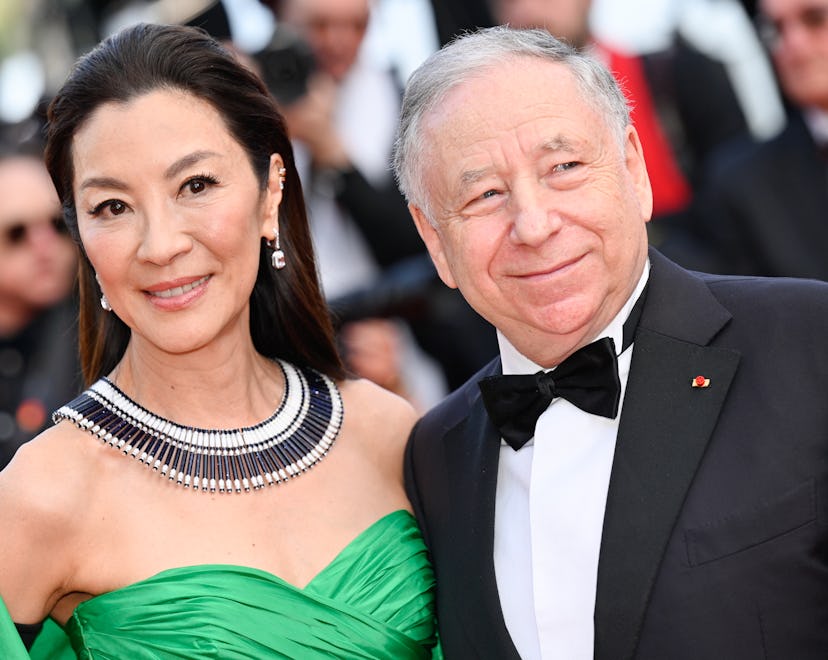 CANNES, FRANCE - MAY 21: Michelle Yeoh and Jean Todt attend the "Firebrand (Le Jeu De La Reine)" red...