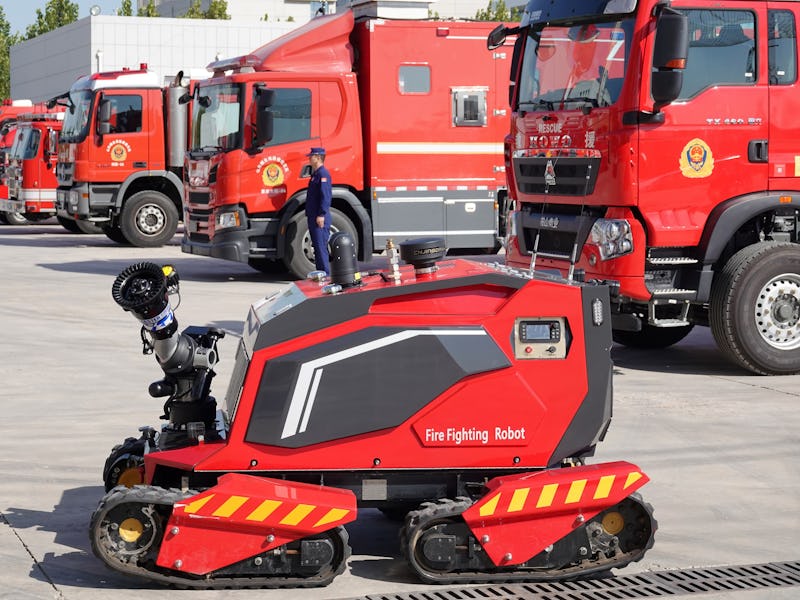 Firefighting robots are already seeing action in China.  