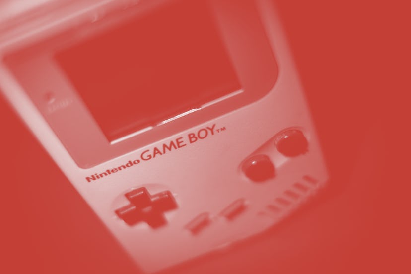 A vintage game console, by the Nintendo Game Boy handheld system, when it was released in Japan in 1...