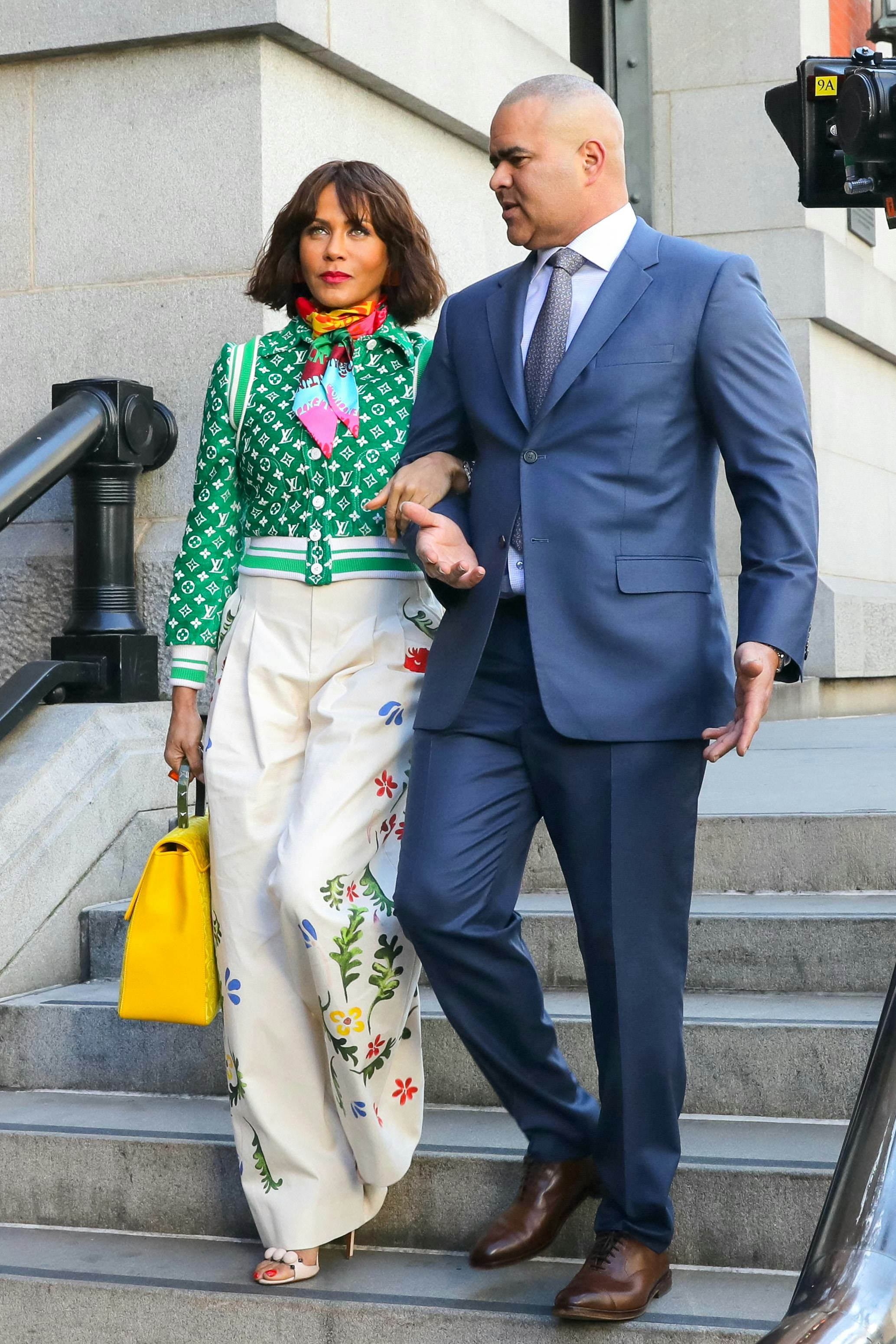 Nicole Ari Parker and Christopher Jackson as Lisa and Herbert on the set of &lsquo;And just Like That&rsquo; Sea&hellip;
