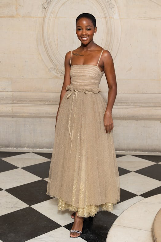Thuso Mbedu at the Christian Dior Haute Couture Fall/Winter 2023/2024 show.