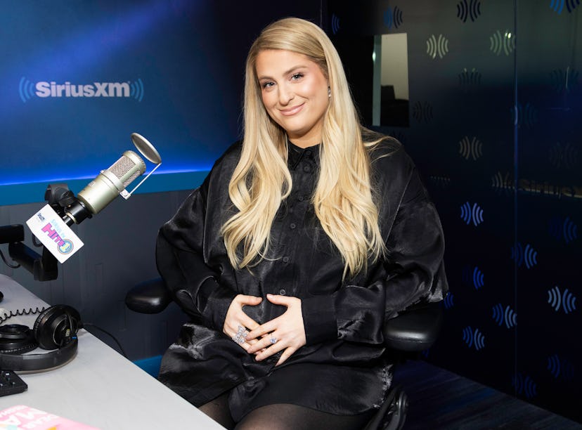 NEW YORK, NEW YORK - APRIL 25: Meghan Trainor visits SiriusXM Studios on April 25, 2023 in New York ...