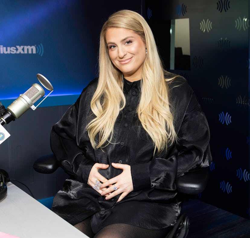 NEW YORK, NEW YORK - APRIL 25: Meghan Trainor visits SiriusXM Studios on April 25, 2023 in New York ...