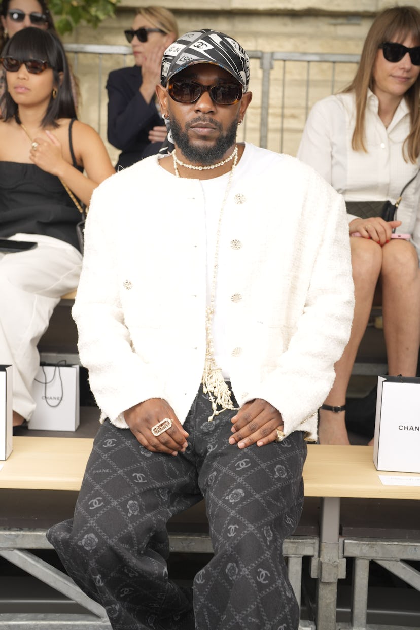 Kendrick Lamar at the Chanel Fall 2023 Couture Collection Runway Show at on July 4, 2023 in Paris, F...