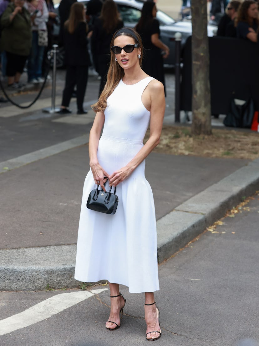 PARIS, FRANCE - JULY 04: Alessandra Ambrosio attends the Giorgio Armani Privé Haute Couture Fall/Win...