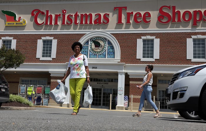 WALDORF, MARYLAND - JULY 05: A shopper leaves a Christmas Tree Shops on July 5, 2023 in Waldorf, Mar...