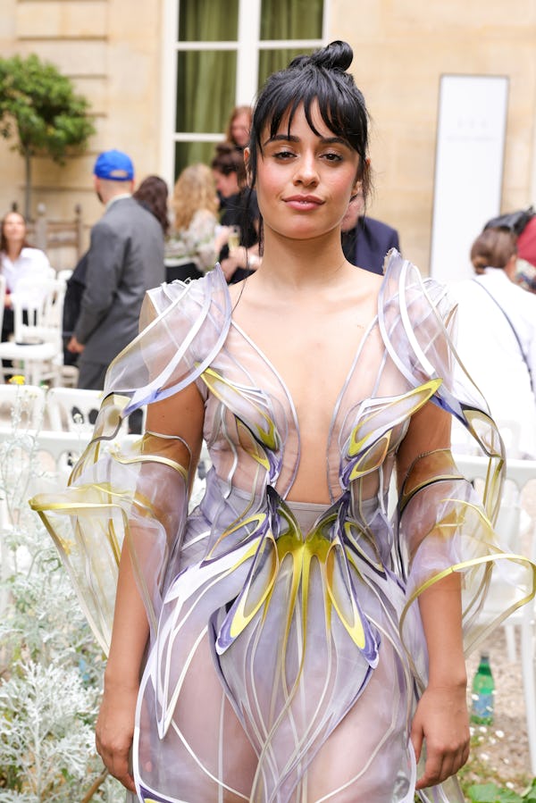 Camila Cabello attends the Iris Van Herpen Haute couture Fall/Winter 2023/2024 show as part of Paris...