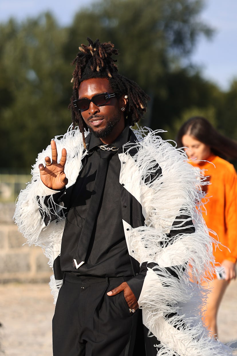 CHANTILLY, FRANCE - JULY 05: Saint Jhn attends the Valentino Haute Couture Fall/Winter 2023/2024 sho...