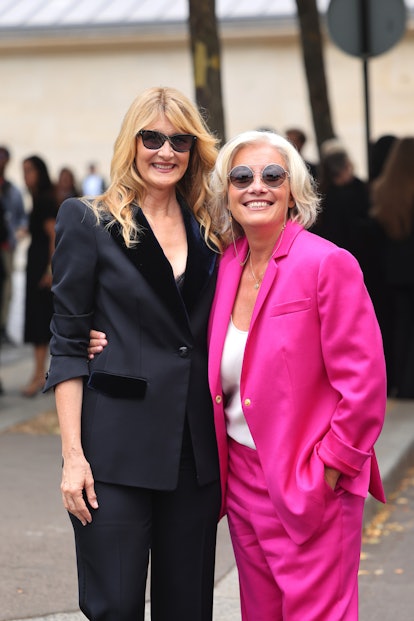 PARIS, FRANCE - JULY 04: Emma Thompson and Laura Dern attend the Giorgio Armani Privé Haute Couture ...