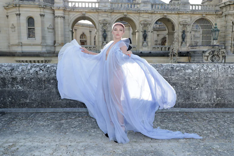 florence pugh in sheer dress Florence Pugh Puts a Boho Spin on the See-Through Trend