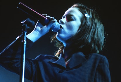 Shirley Manson of Garbage performs at San Jose Arena on December 16, 1996 in San Jose, California. (...