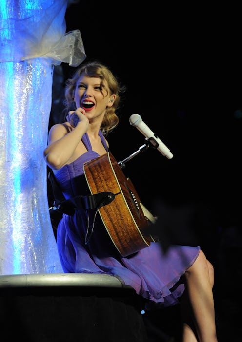 NEW YORK, NY - NOVEMBER 22: Taylor Swift performs onstage during the “Speak Now World Tour” at Madi…