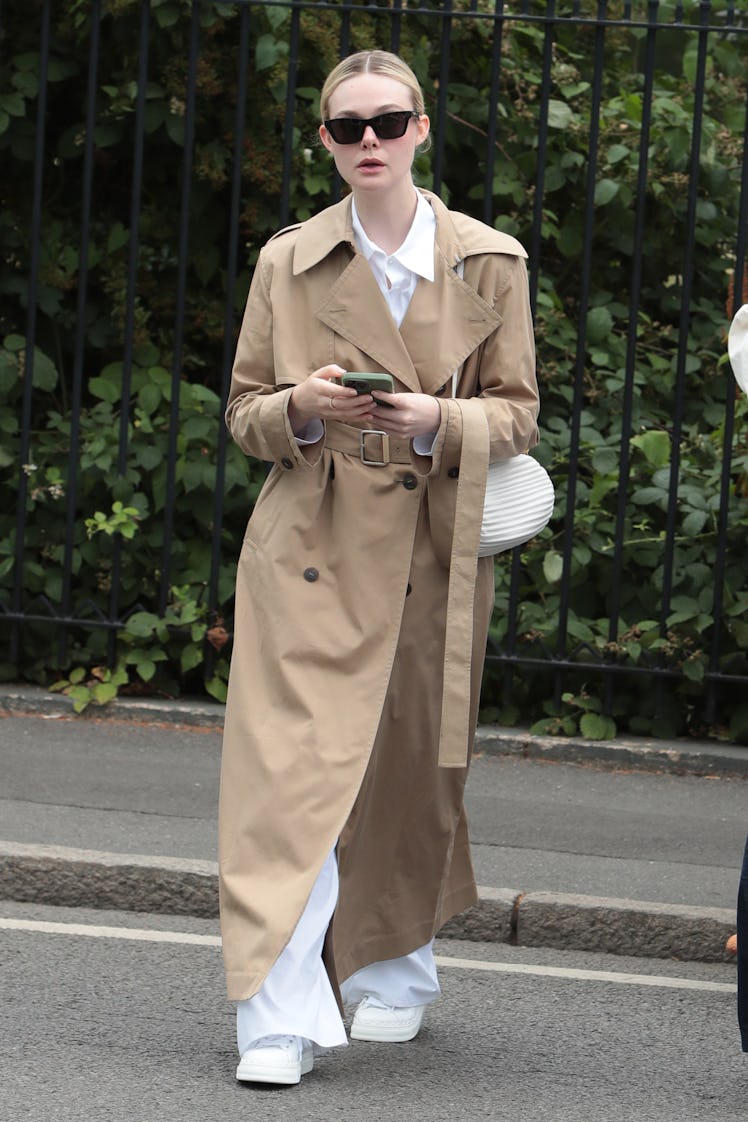 Elle Fanning attends day two of the Wimbledon Tennis Championships 
