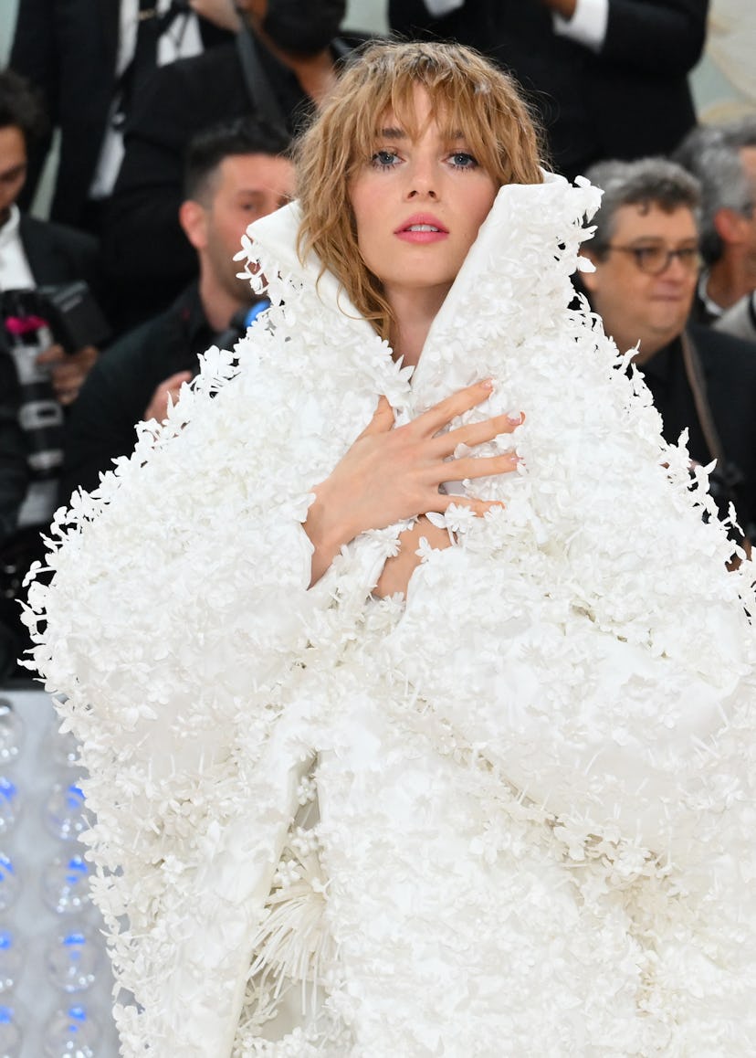 US actress Maya Hawke arrives for the 2023 Met Gala