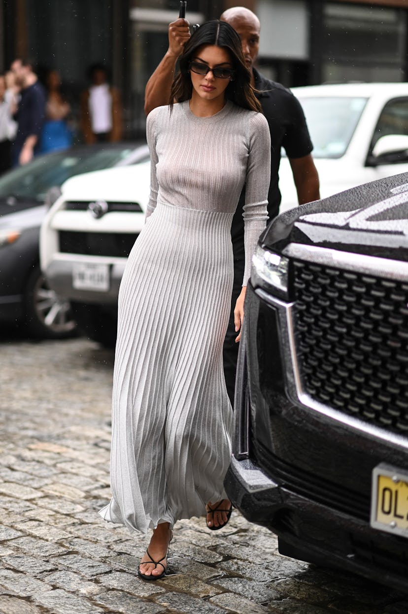 Kendall Jenner wears Khaite during New York Fashion Week S/S 2023 on September 11, 2022.