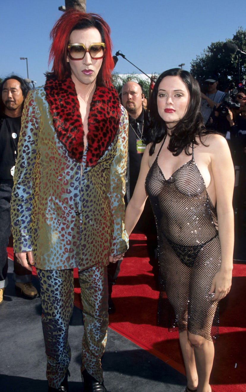 Marilyn Manson and Rose McGowan (Photo by Ke.Mazur/WireImage)