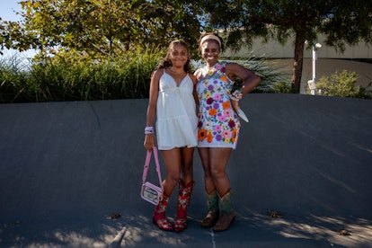 Taylor Swift fans Alexandra Foster, 15, left, and mother Andrea Littleton Foster, 51, of Kingston, N...