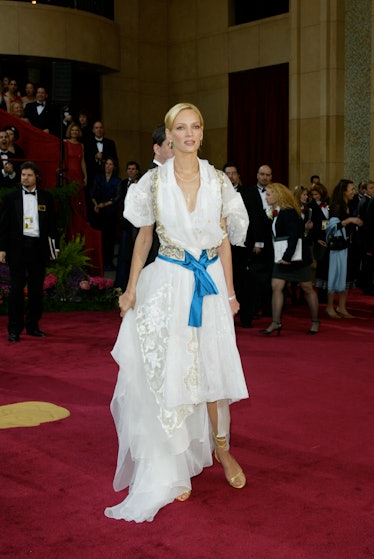 Uma Thurman attends the 76th Annual Academy Awards ceremony at the Kodak Theater in Los Angeles.