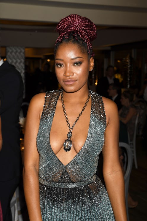 Keke Palmer pink box braid bun