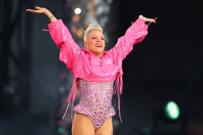 BERLIN, GERMANY - JUNE 28: P!NK performs on stage during the P!NK Summer Carnival 2023 Tour at Olymp...