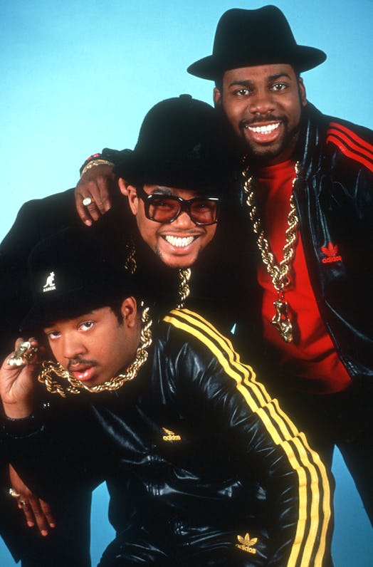 American hip hop band Run-DMC, circa 1985. (Photo by Michael Ochs Archives/Getty Images)