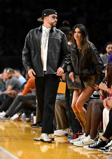 Kendall Jenner and Bad Bunny Wear Coordinating All-Leather Outfits
