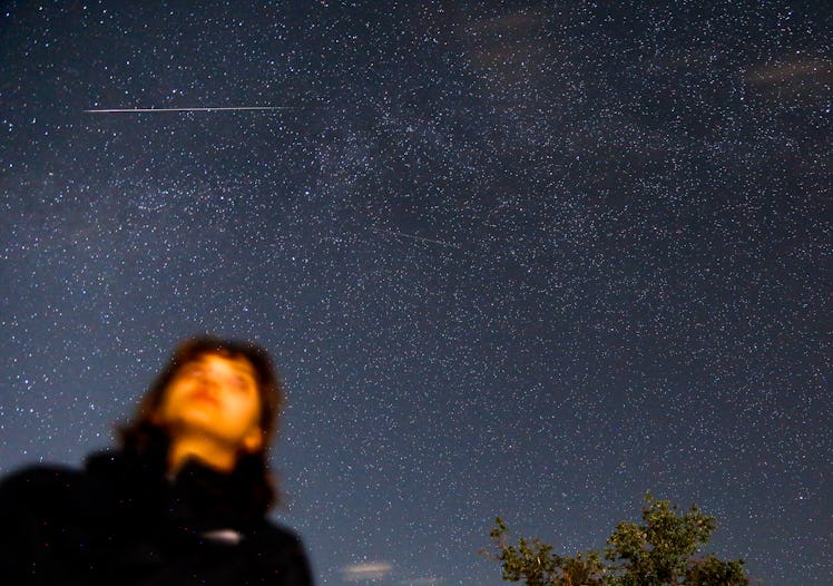 CALIFORNIA, UNITED STATES - AUGUST 13: An observer watches the Perseid meteor shower at Mount Hamilt...