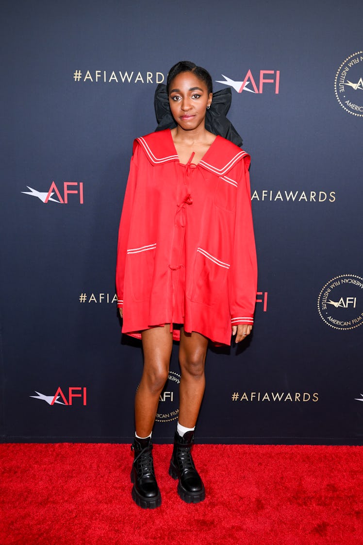 Ayo Edebiri at the AFI Awards 2022 held at Four Seasons Hotel Los Angeles At Beverly Hills on Januar...