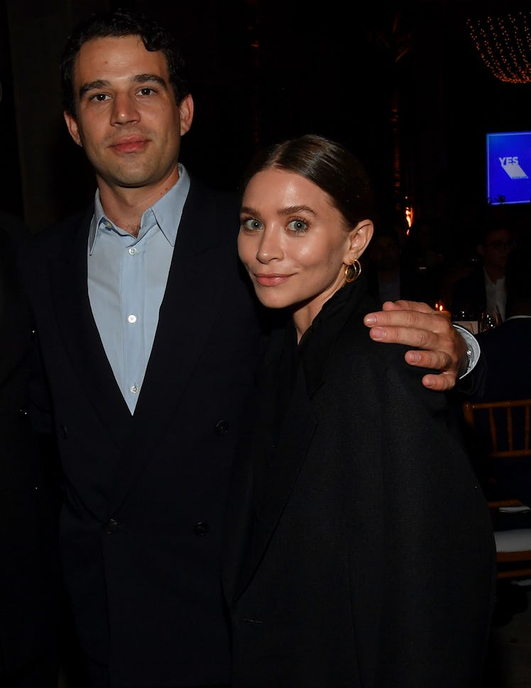 Louis Eisner and Ashley Olsen at an event. They just welcomed a baby boy, named Otto
