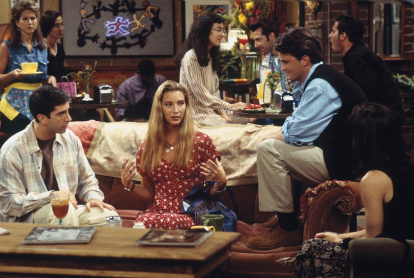 FRIENDS -- "The One With the Thumb" Episode 3 -- Pictured: (l-r) Jennifer Aniston as Rachel Green, D...
