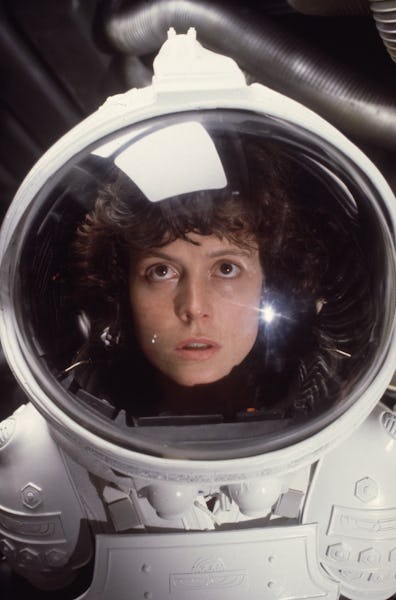 American actress Sigourney Weaver in the role of Ripley in the film 'Alien'.   (Photo by Hulton Arch...