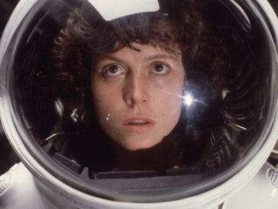 American actress Sigourney Weaver in the role of Ripley in the film 'Alien'.   (Photo by Hulton Arch...