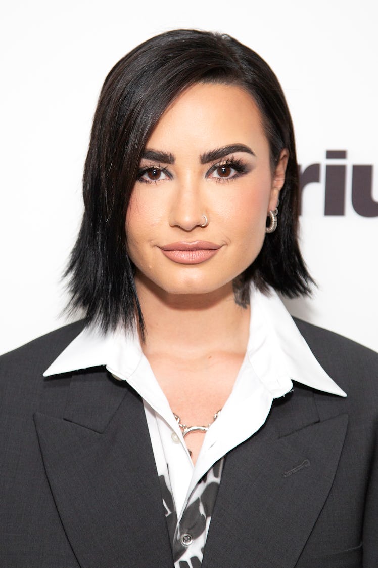 NEW YORK, NEW YORK - JUNE 14: Demi Lovato visits SiriusXM Studios on June 14, 2023 in New York City....