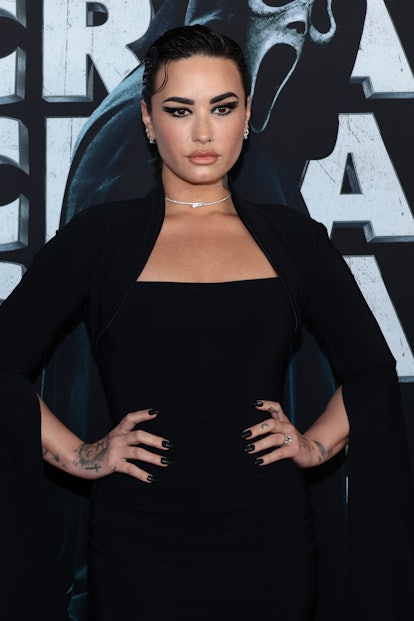 NEW YORK, NEW YORK - MARCH 06: Demi Lovato attends the world premiere of Paramount's "Scream VI" at ...