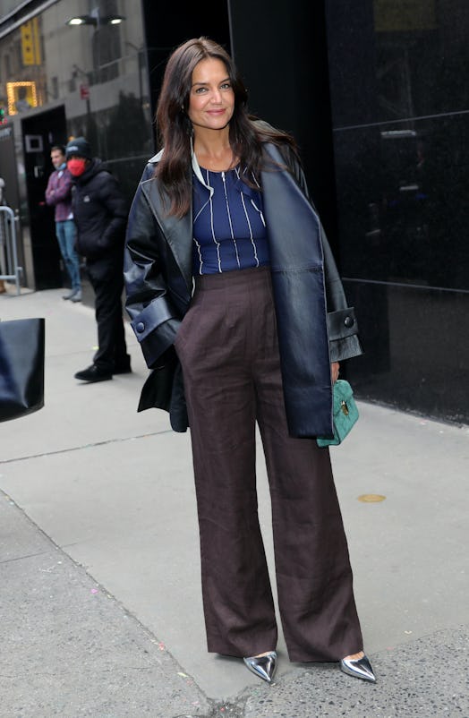 Katie Holmes is seen on January 11, 2023 in New York City.  