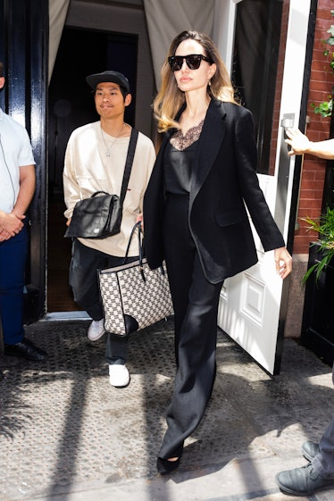 Angelina Jolie Puts a Tailored Twist On Lingerie While In New York