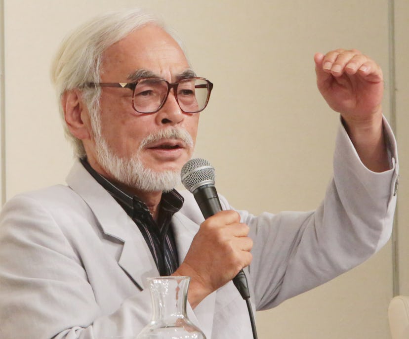 Sept 06/2013/Noboru Hashimoto/Tokyo/Japan/ Animation movie director Hayao Miyazaki (72)gives a press...