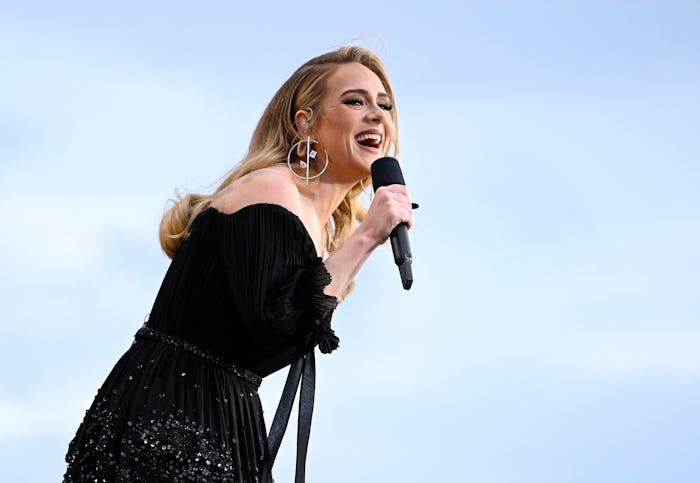 LONDON, ENGLAND - JULY 02: Adele performs on stage as American Express present BST Hyde Park in Hyde...