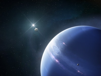 Illustration of Neptune, eighth and farthest known planet from the Sun, created on 27 August, 2019. ...