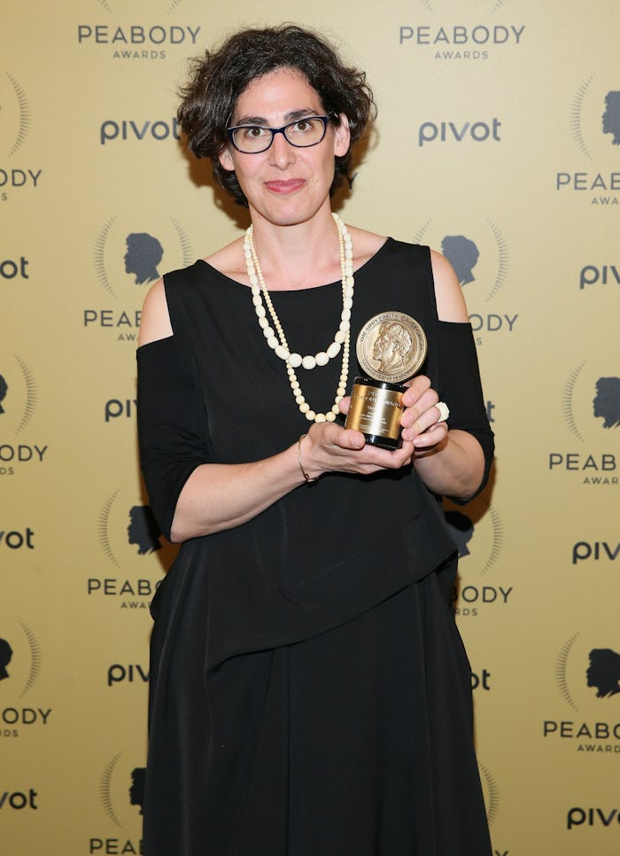 NEW YORK, NY - MAY 31: Sarah Koenig poses with her award at The 74th Annual Peabody Awards Ceremony...
