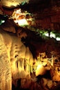 Frozen Niagara limestone formation, 75 foot high, 50 foot wide and 10 foot thick at Mammoth Cave Nat...