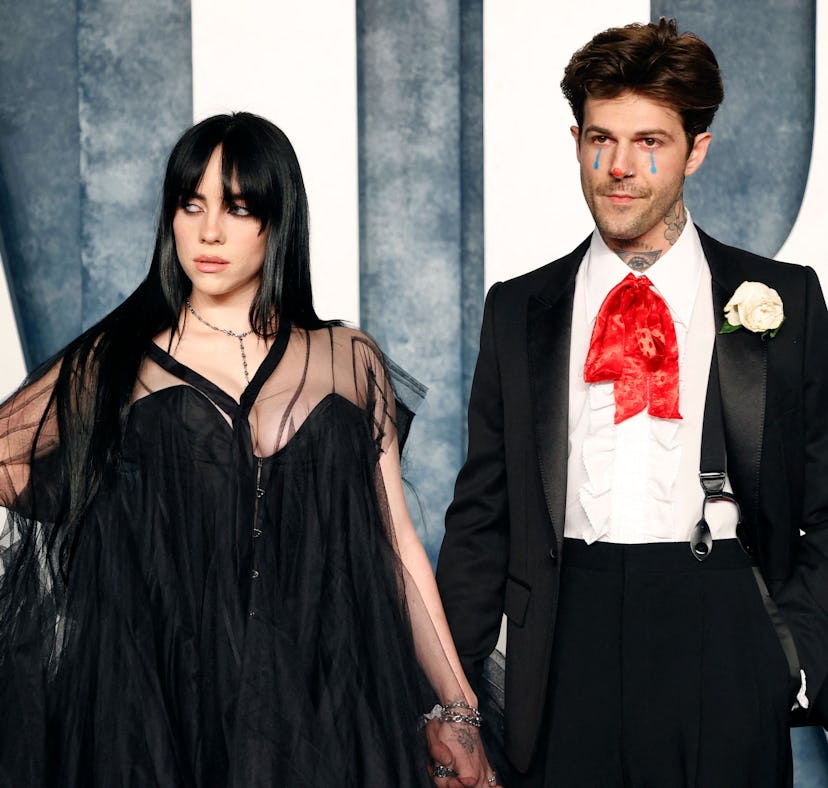 US singer-songwriter Billie Eilish and US singer and actor Jesse Rutherford attend the Vanity Fair 9...