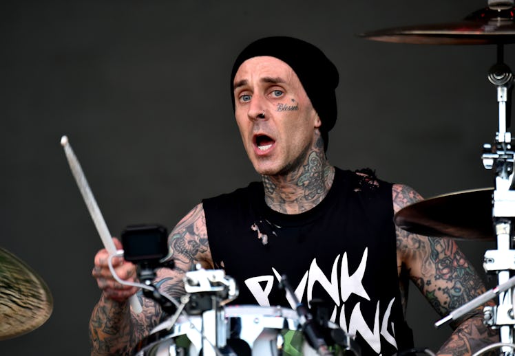 SAN FRANCISCO, CALIFORNIA - AUGUST 09: Travis Barker of Blink-182 performs onstage during the 2019 O...