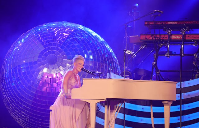 P!NK performs onstage during her Summer Carnival 2023 tour at Rogers Center on July 24, 2023 in Toro...