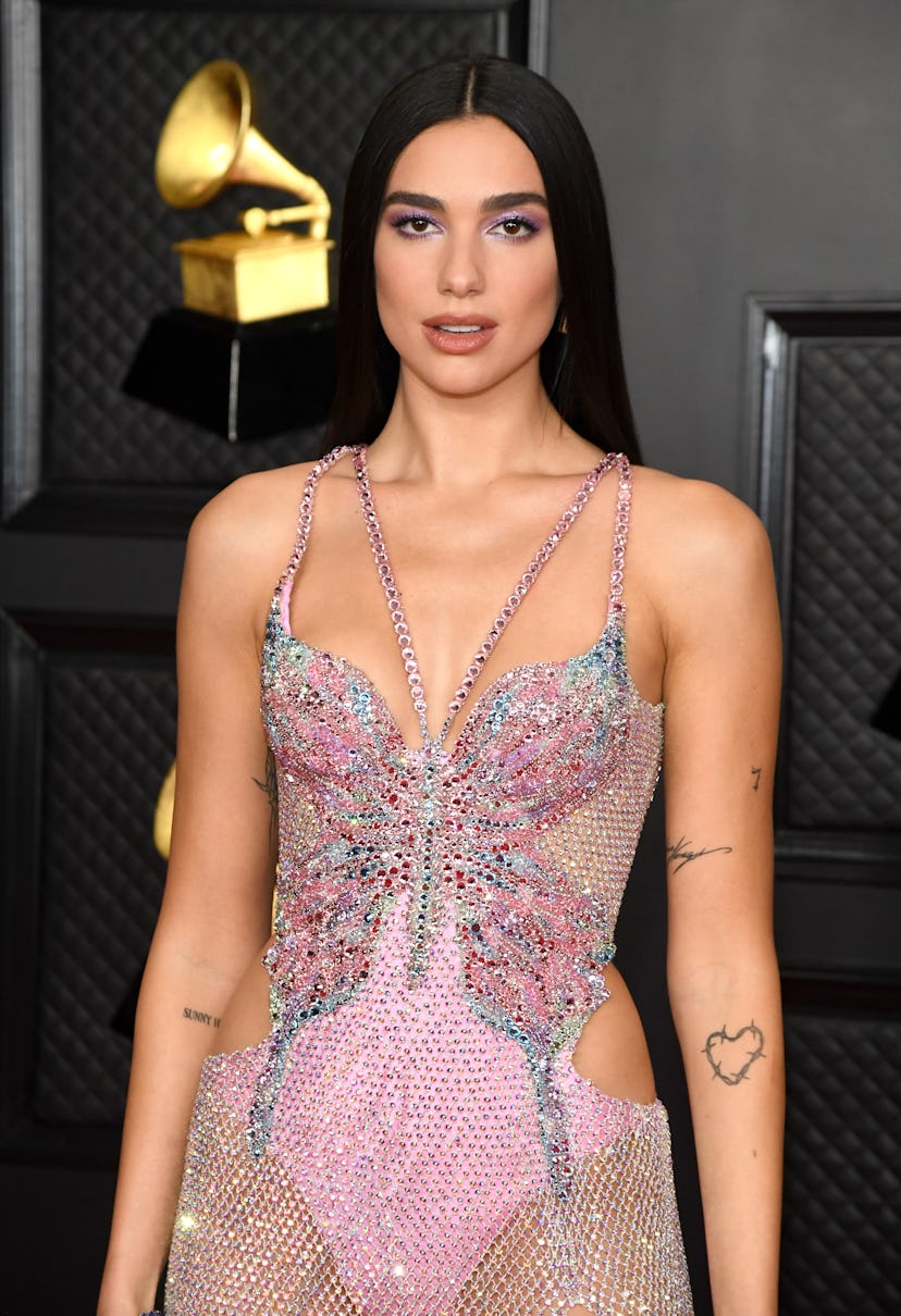 Dua Lipa attends the 63rd Annual GRAMMY Awards at Los Angeles Convention Center on March 14, 2021 in...