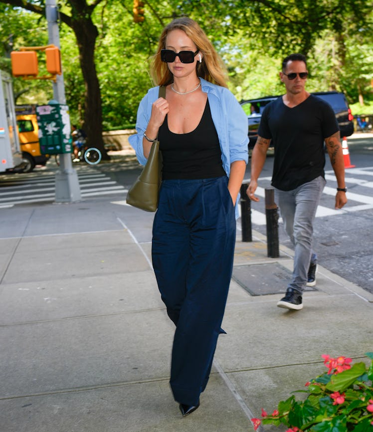 Jennifer Lawrence is seen on August 23, 2023 in New York City.